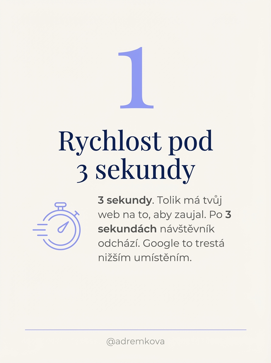 Tip: rychlost webu pod 3 s