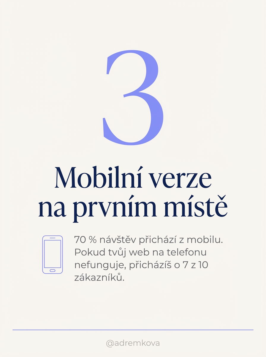 Tip: mobilní verze na prvním místě